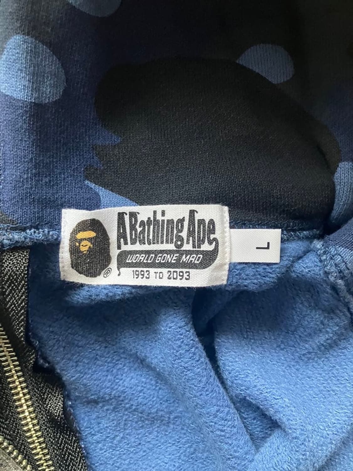 베이프 컬러 카모 세퍼레이트 샤크 풀 집 후드 상품이미지4