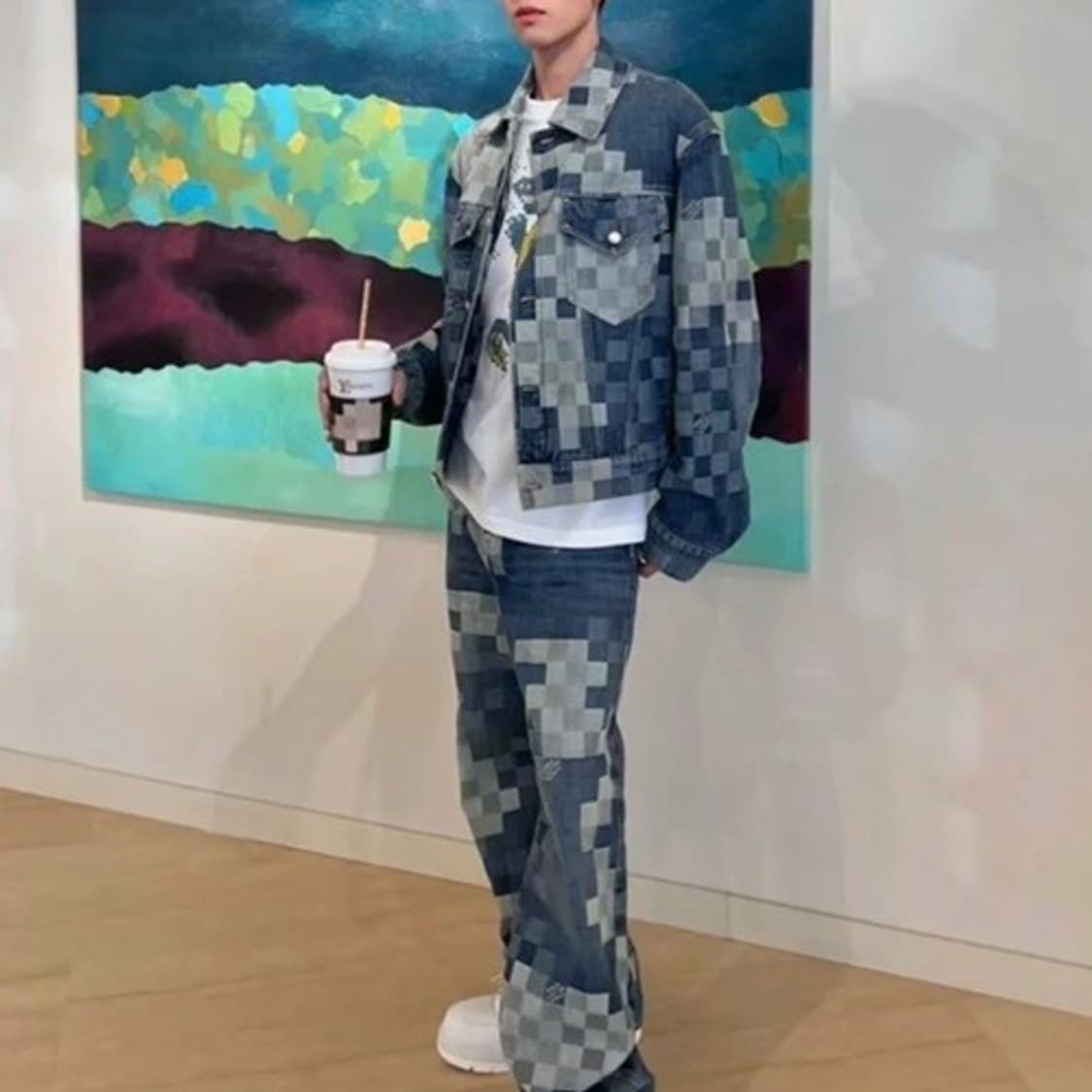 루이비통 퍼렐 다미에 신상 데님 셋업 상품이미지2