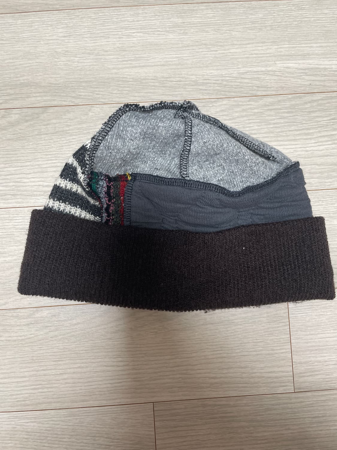 코이세이오 패치워크 비니 브라운 상품이미지2