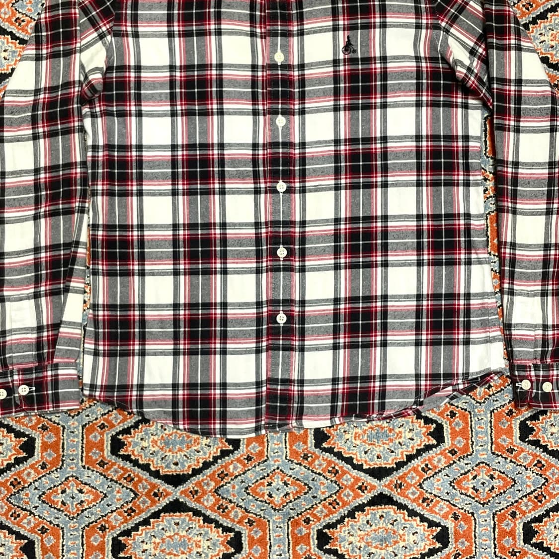 빈폴 블랙 타탄체크 코튼 긴팔셔츠 여성85 상품이미지3