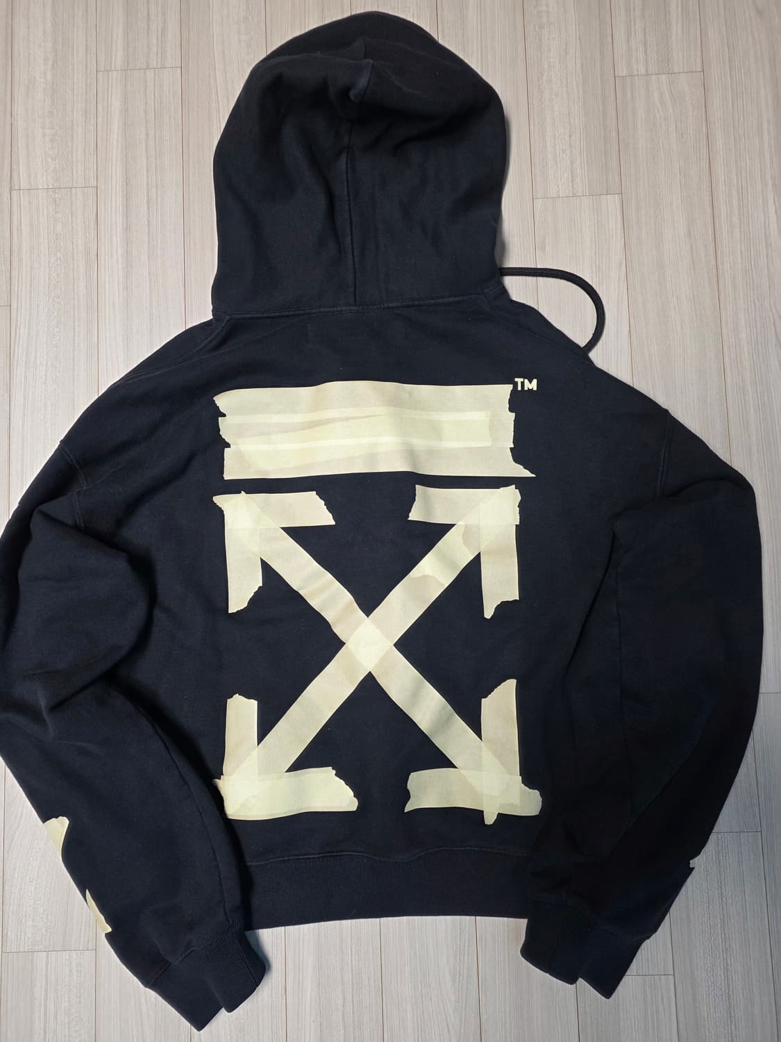 오프화이트 테이핑후드(L) 상품이미지2