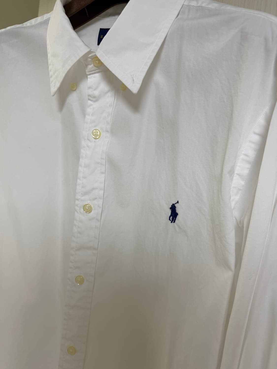 폴로 랄프로렌 포플린 셔츠 화이트 슬림핏 L 상품이미지2