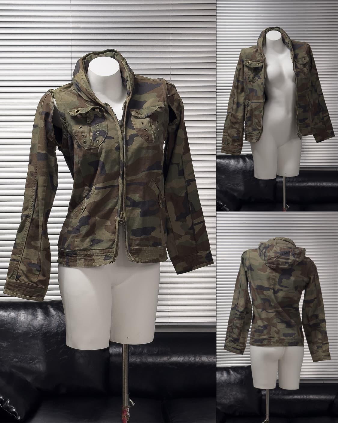 {Six-Star} Zipper Camo Utility Jacket 상품이미지1