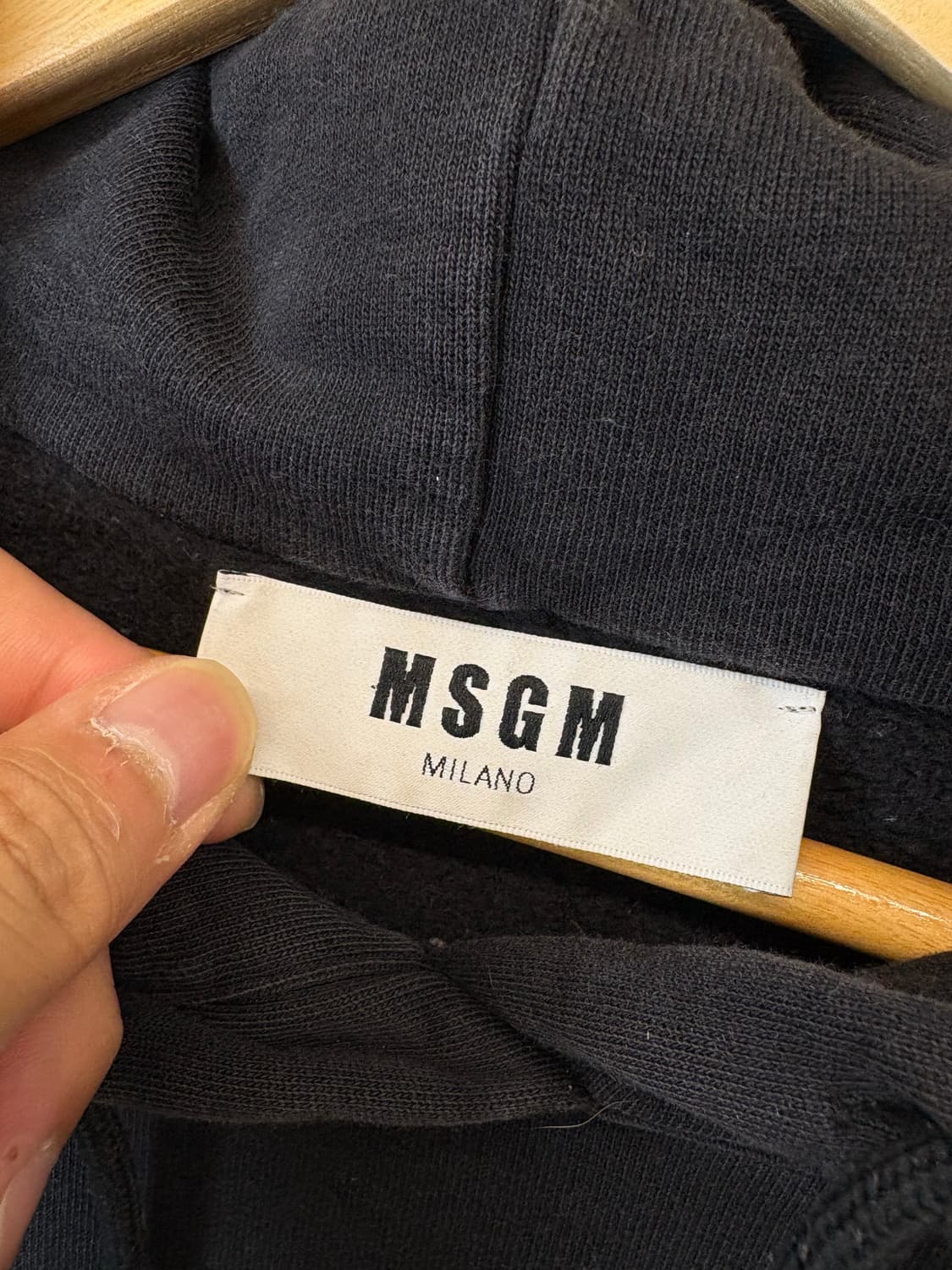 MSGM 엠에스지엠 베이직 로고 후디 블랙 상품이미지6
