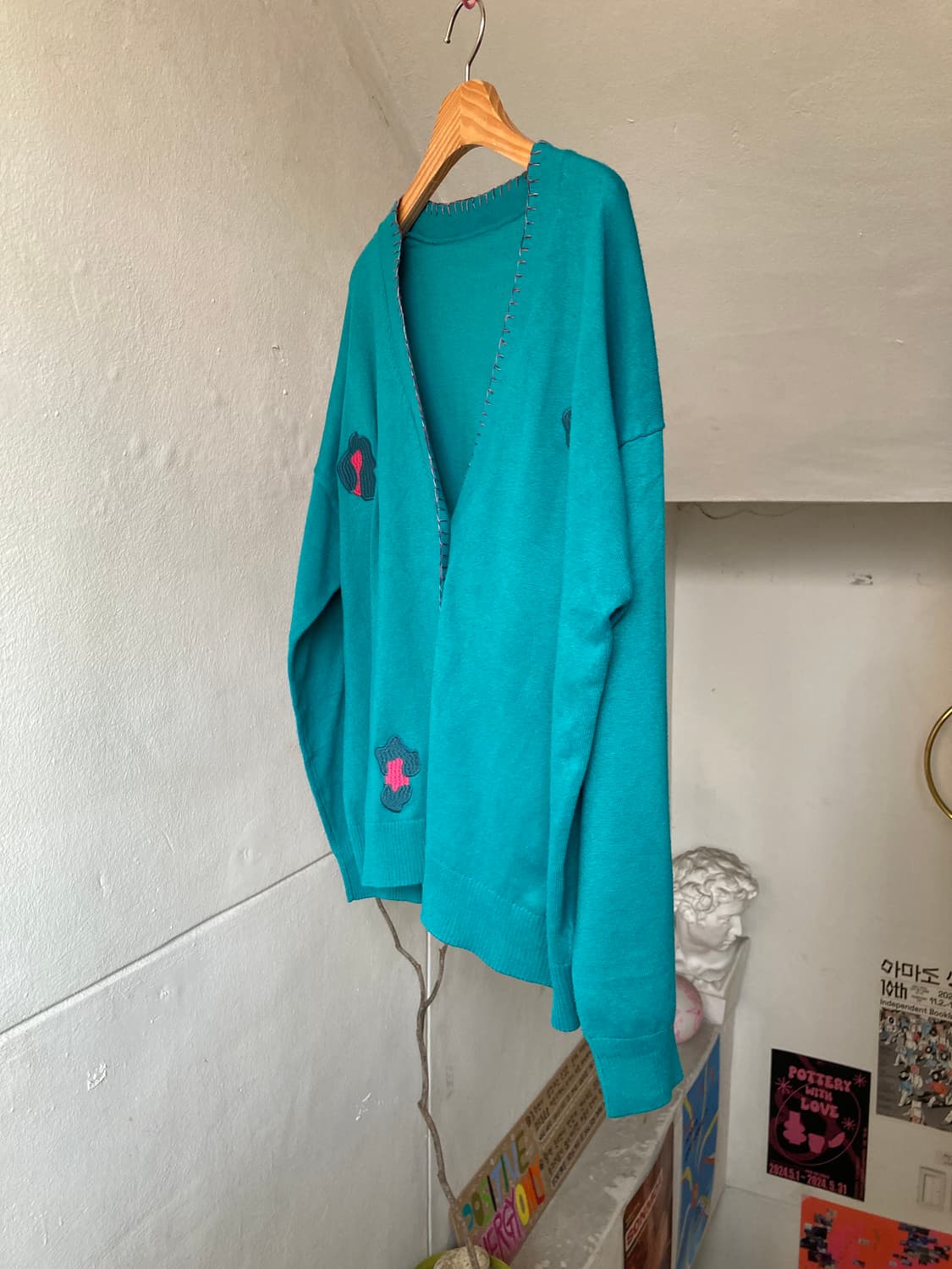 에메랄드 자수 패치 가디건 상품이미지5