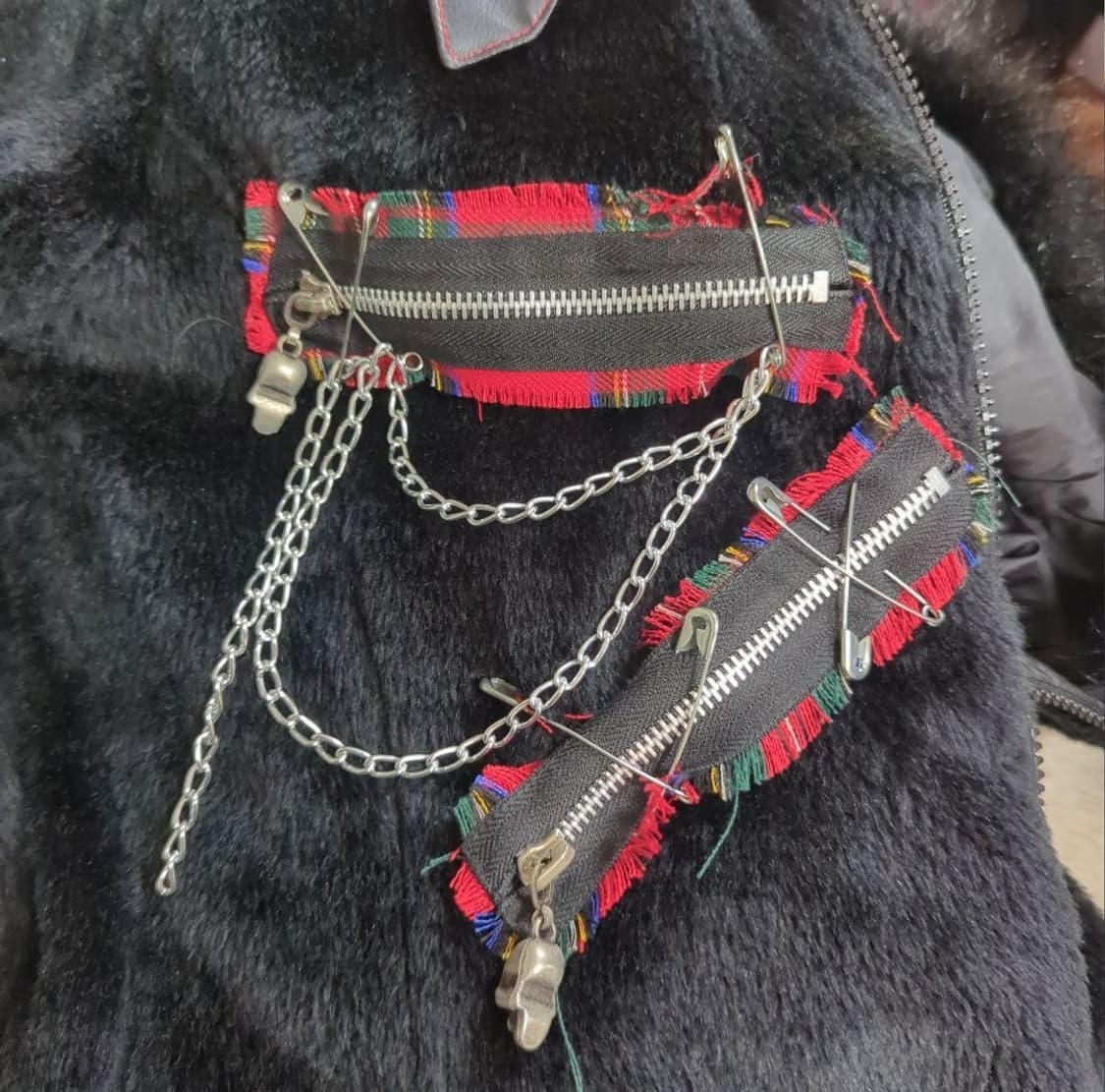 매드펑크 고양이 귀 네코미미 후드집업 퍼 점퍼 자켓 상품이미지10