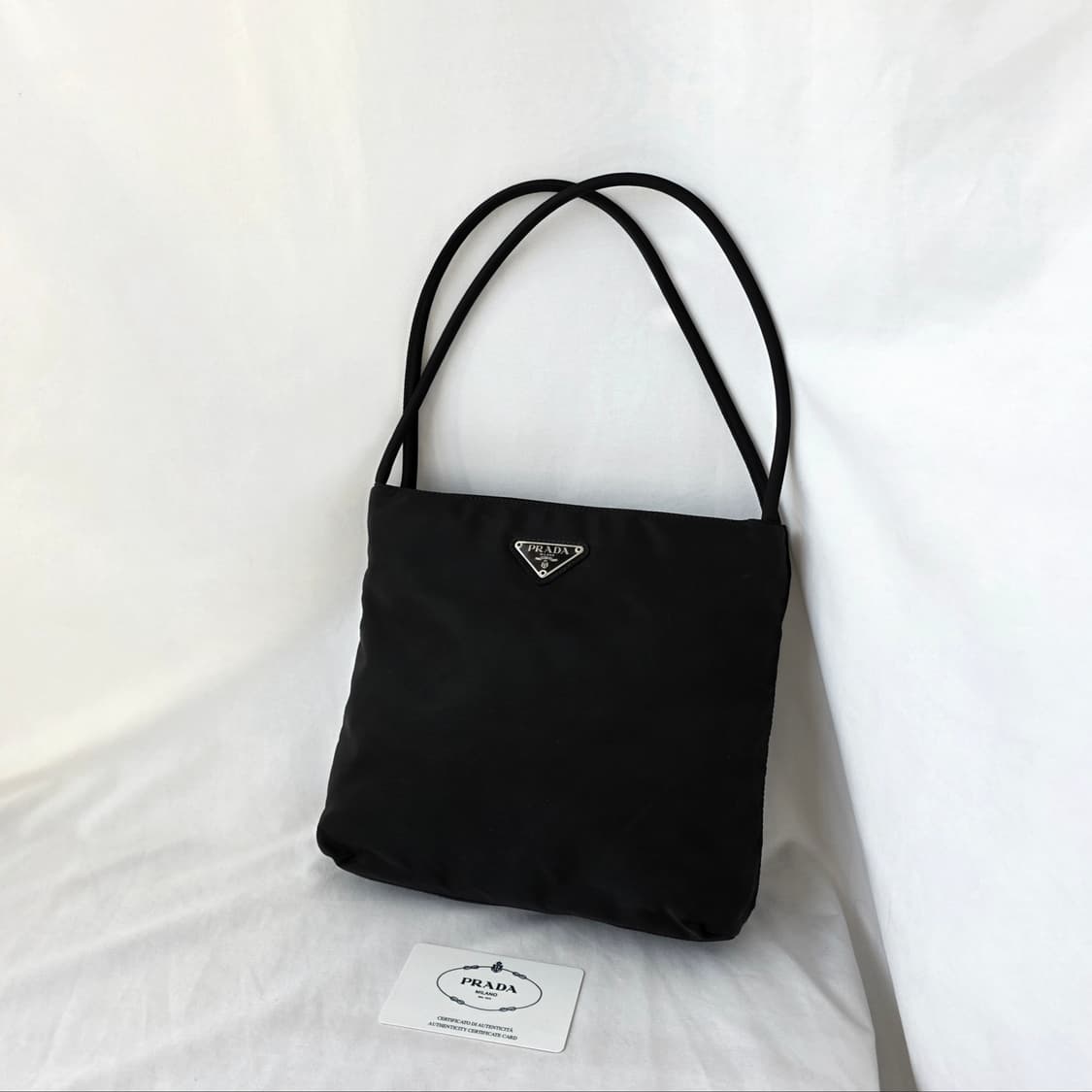 [정품 PRADA] 프라다 두줄 나일론 토트백 스몰 상품이미지1