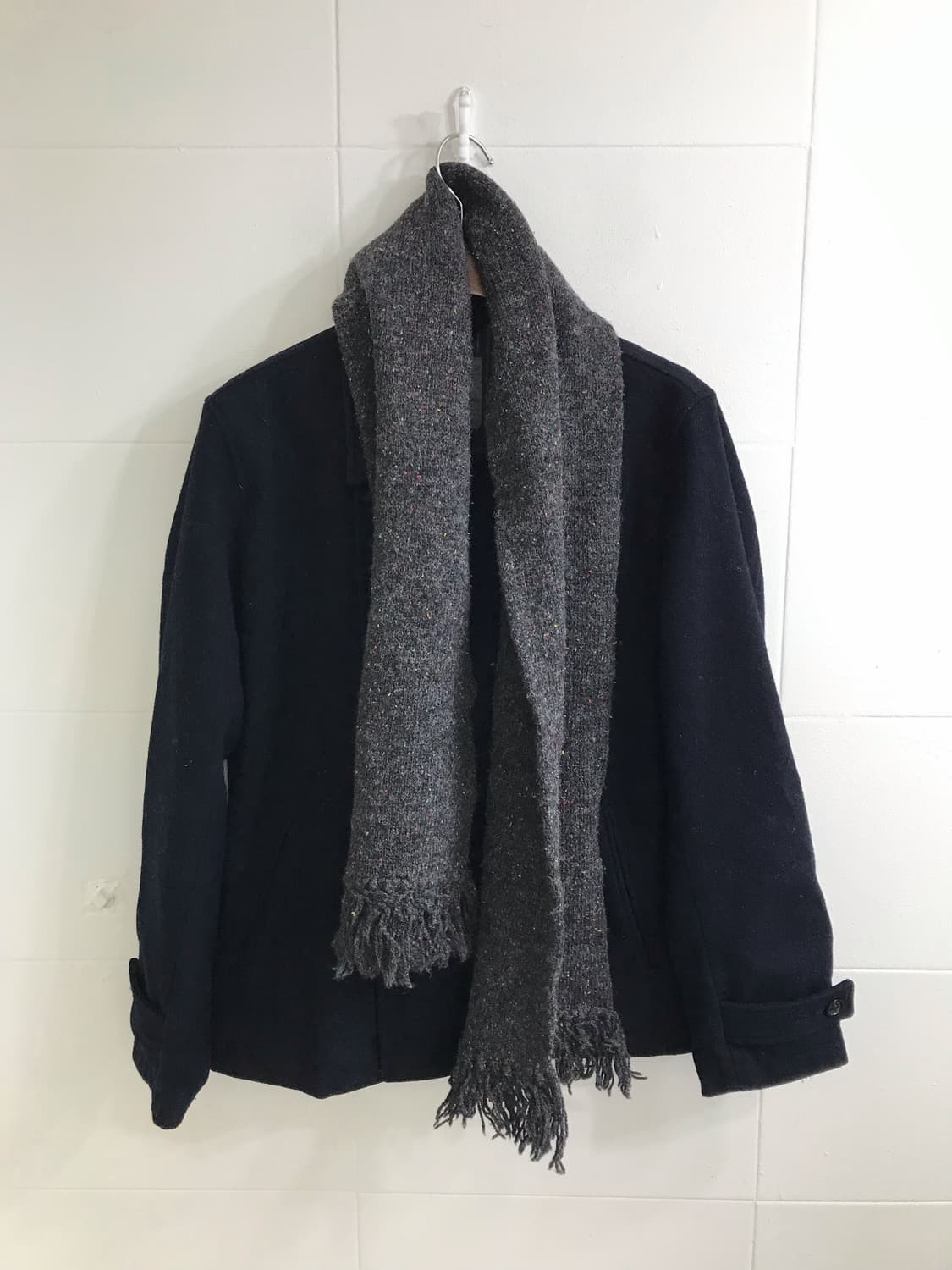 버버리 체크 원피스 네이비 니혼진 더블버튼 코트 코디세트 상품이미지9