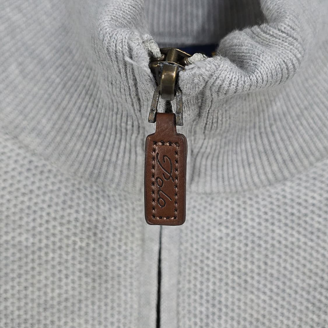 폴로 피마코튼 하프집업 니트 그레이 M 상품이미지4