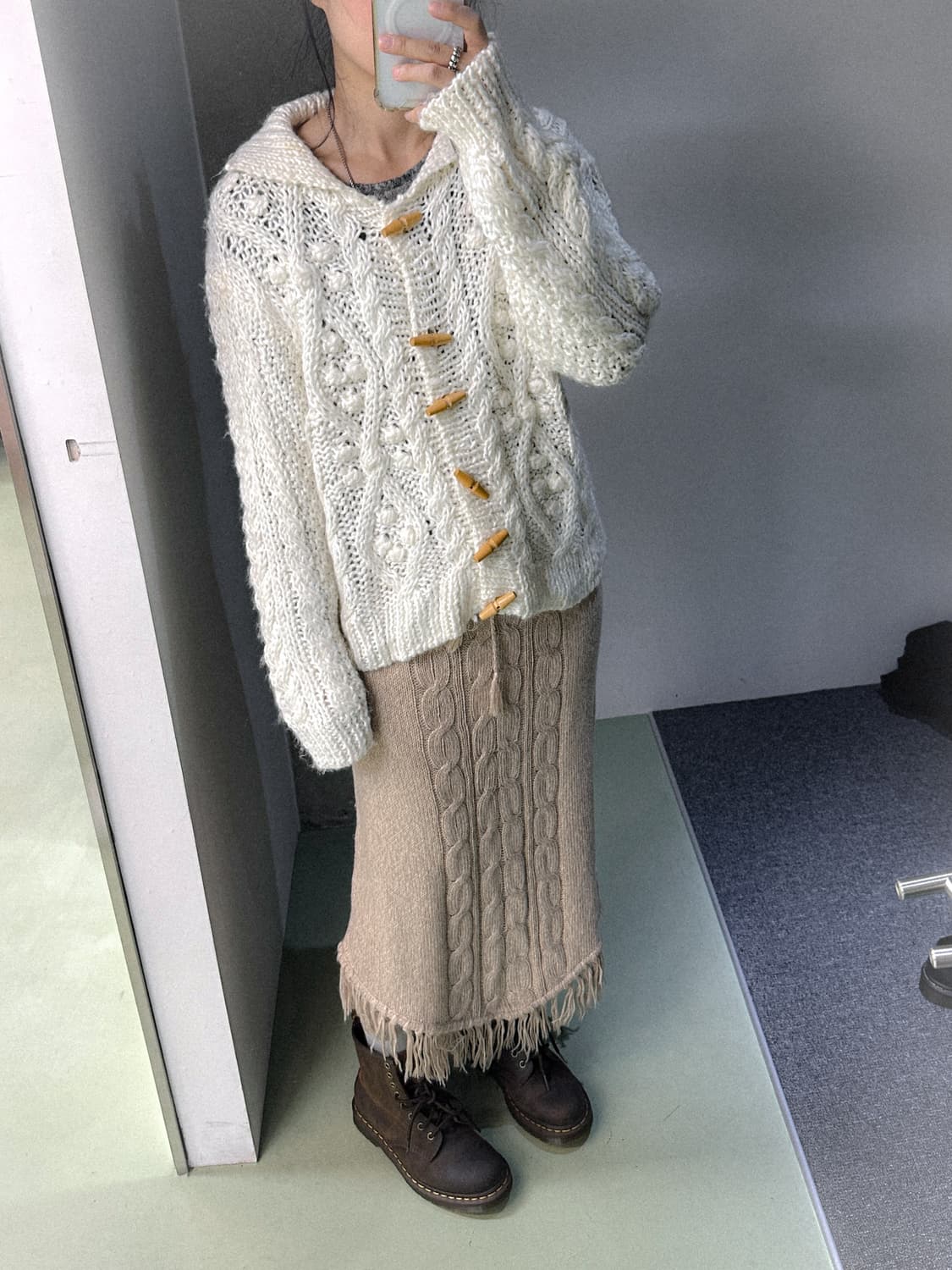 snow pompom collar cardigan 상품이미지4