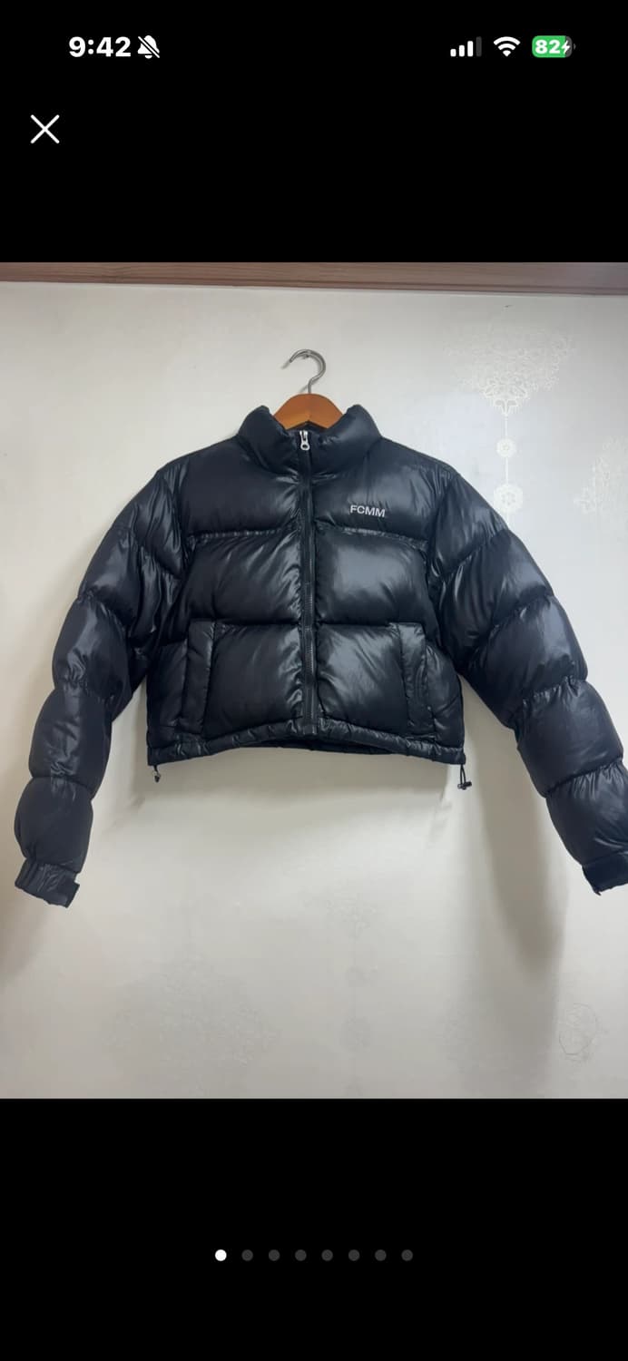 FCMM 글로시 크롭 패딩 점퍼 블랙 색상 S 상품이미지1