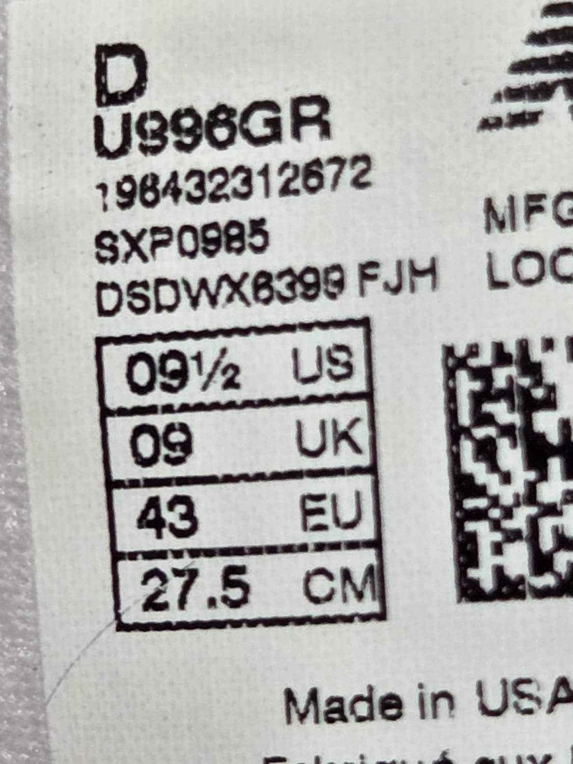 뉴발란스 메이드 인 USA 996 그레이 275 상품이미지3