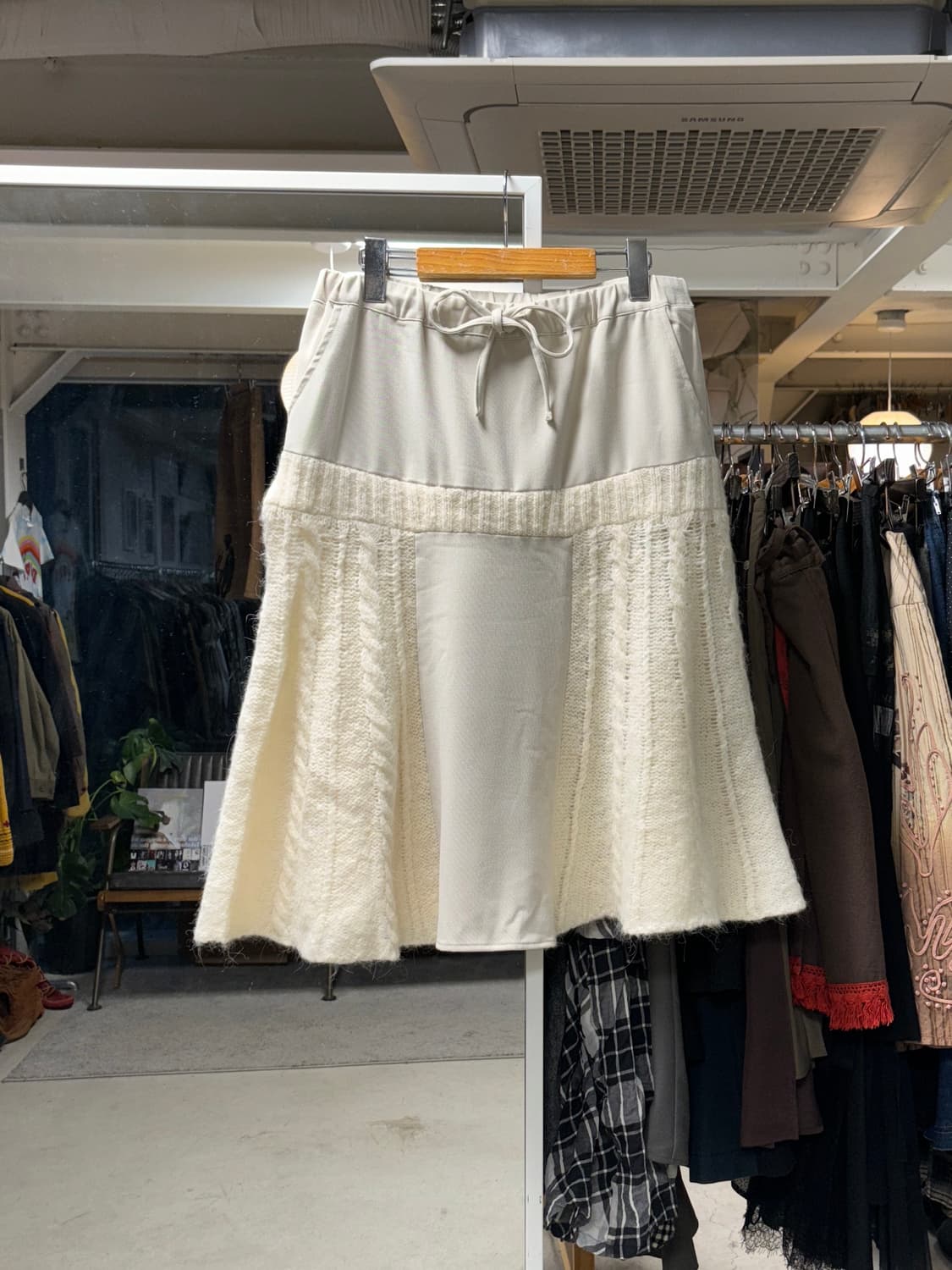 Frapbois 니트 믹스 스커트 상품이미지1