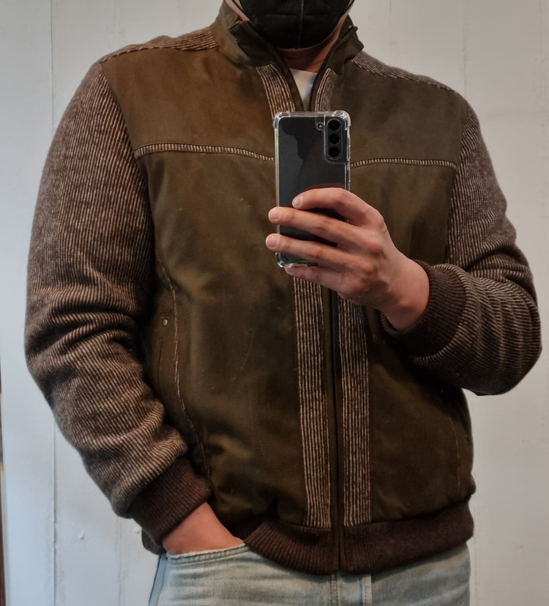 PGA TOUR 남성 스웨이드 자켓 100/실측105 상품이미지1