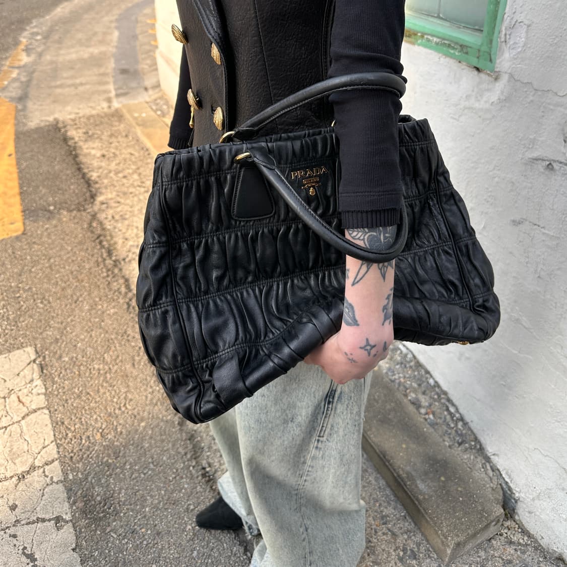 2013 레어 빈티지 프라다 나파 고프레 가방 상품이미지7