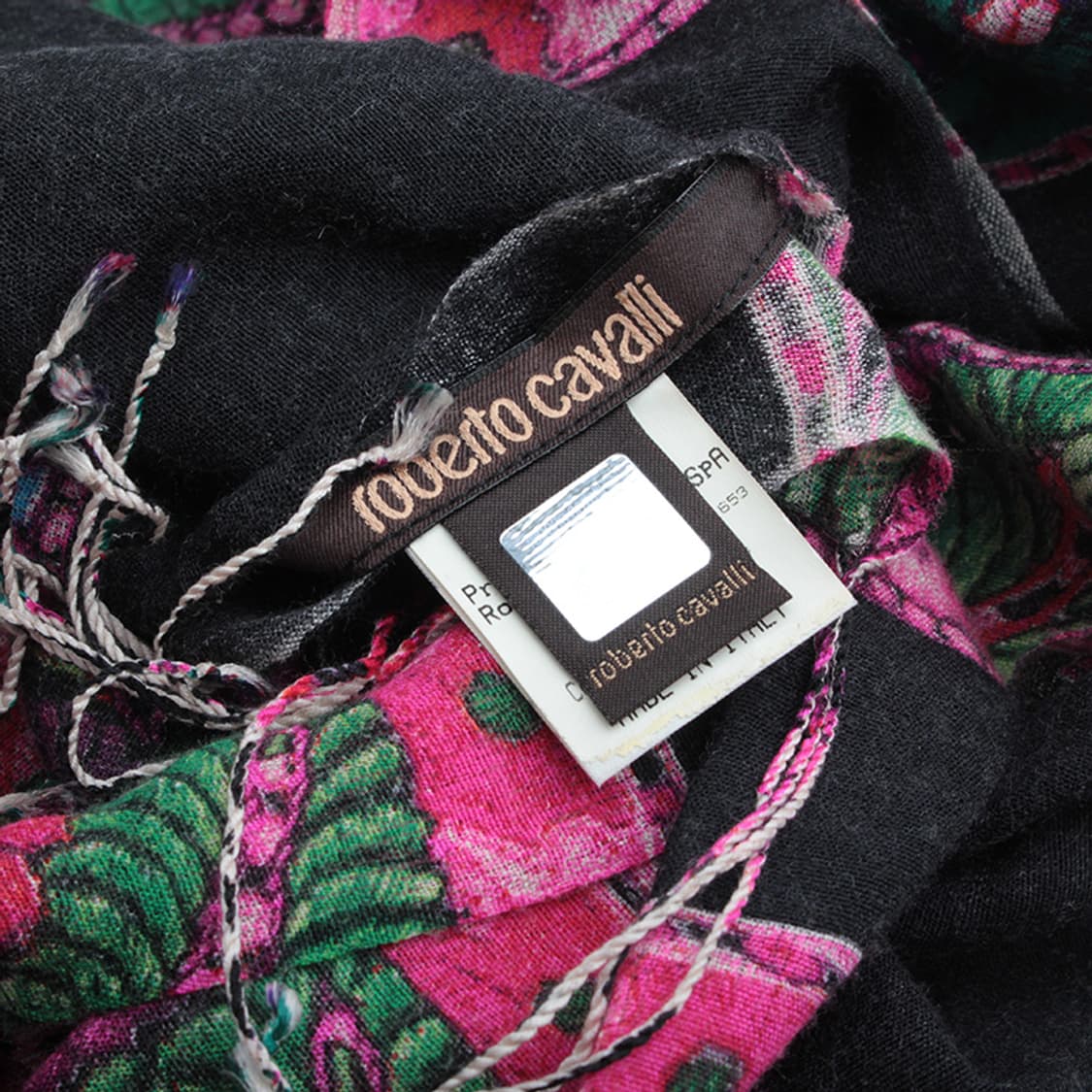 로베르토 까발리 캐시미어실크 프린지 스톨 스카프 상품이미지3