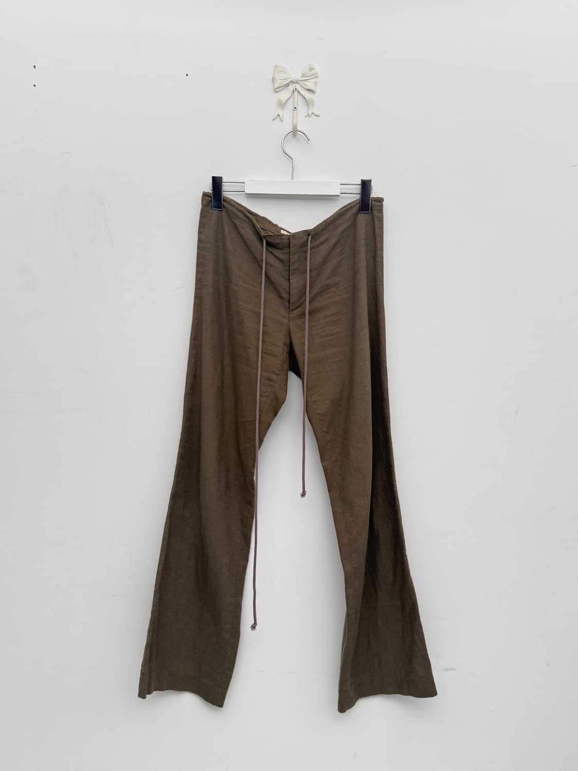 에고이스트 카키 코튼 슬랙스 상품이미지5