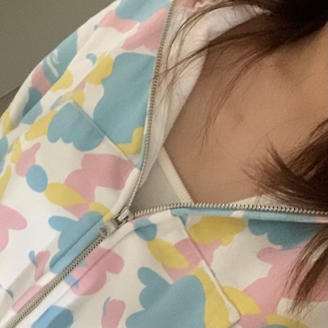 베이프 후드집업 캔디카모 크롭 후드집업 상품이미지6