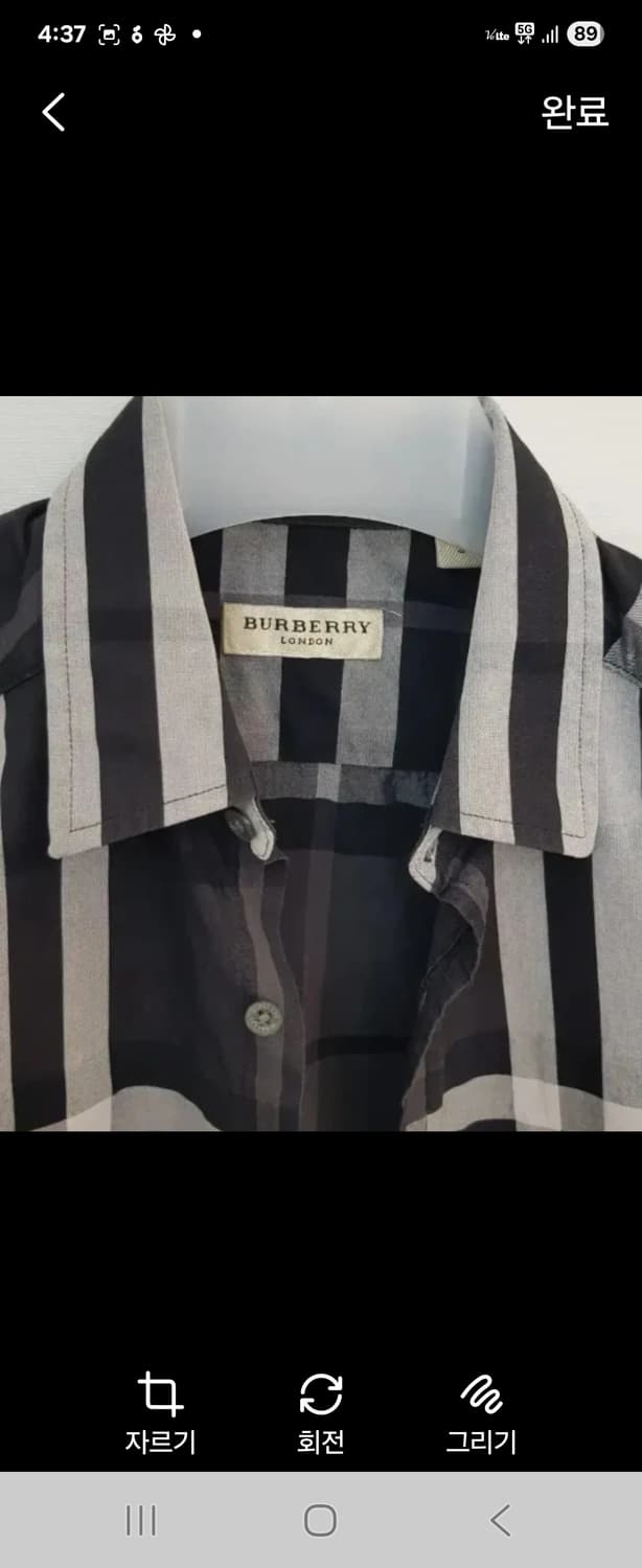 (정품)버버리 체크 반팔 셔츠 44-55 상품이미지2