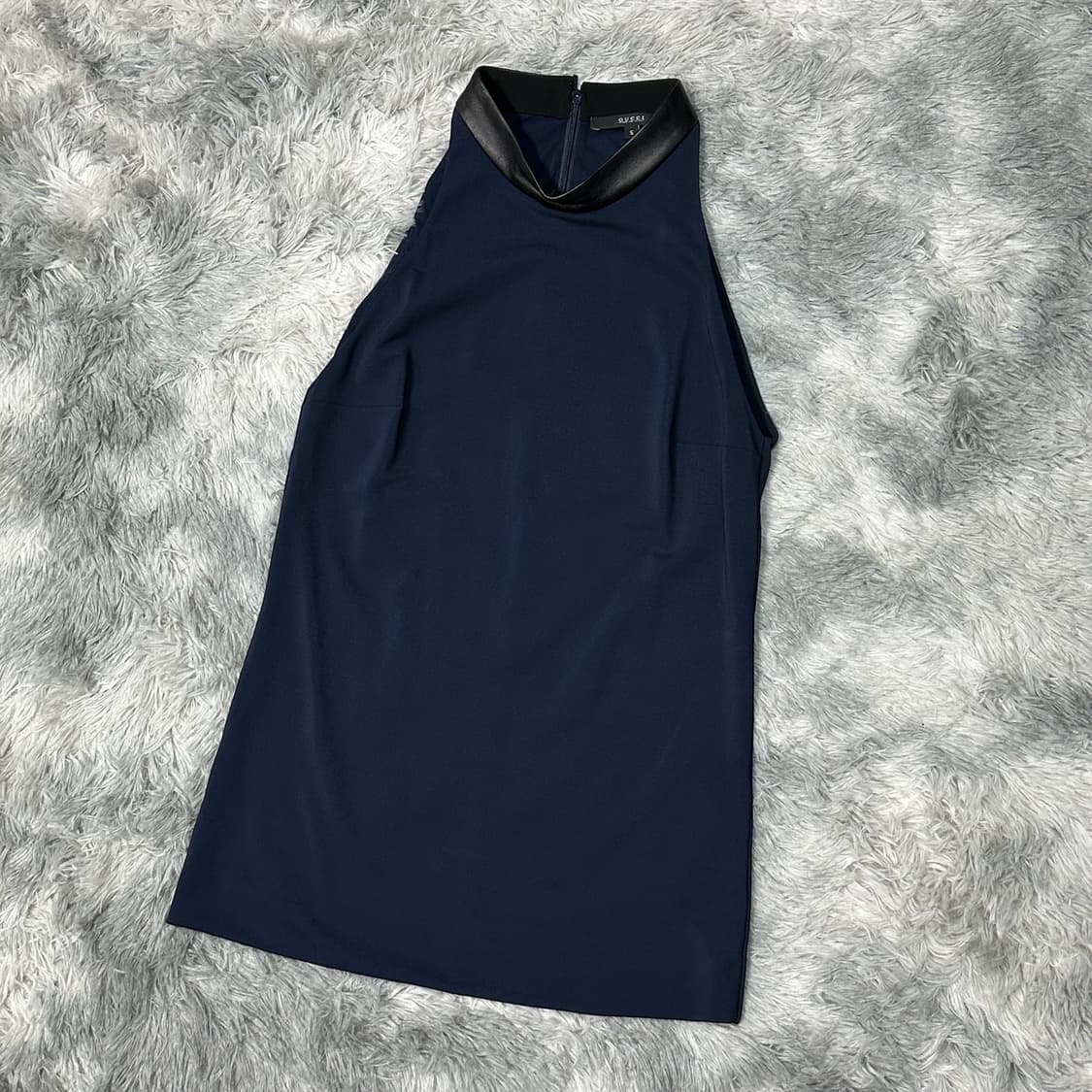 구찌 가죽 홀터넥 미니 원피스 나시 s 상품이미지1