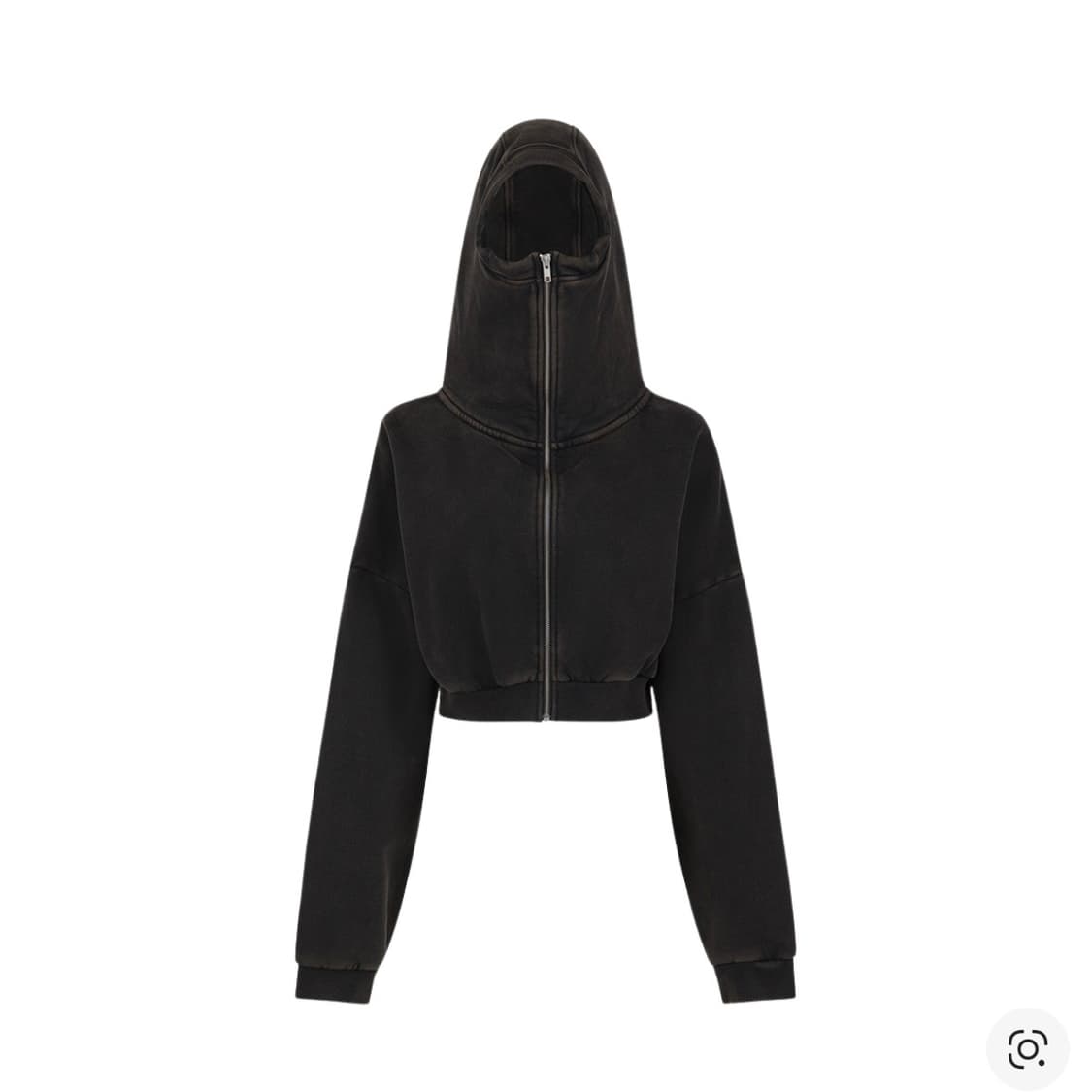 엔타이어스튜디오 우먼 크롭 풀 집 워시드 블랙 - 24FW 상품이미지1