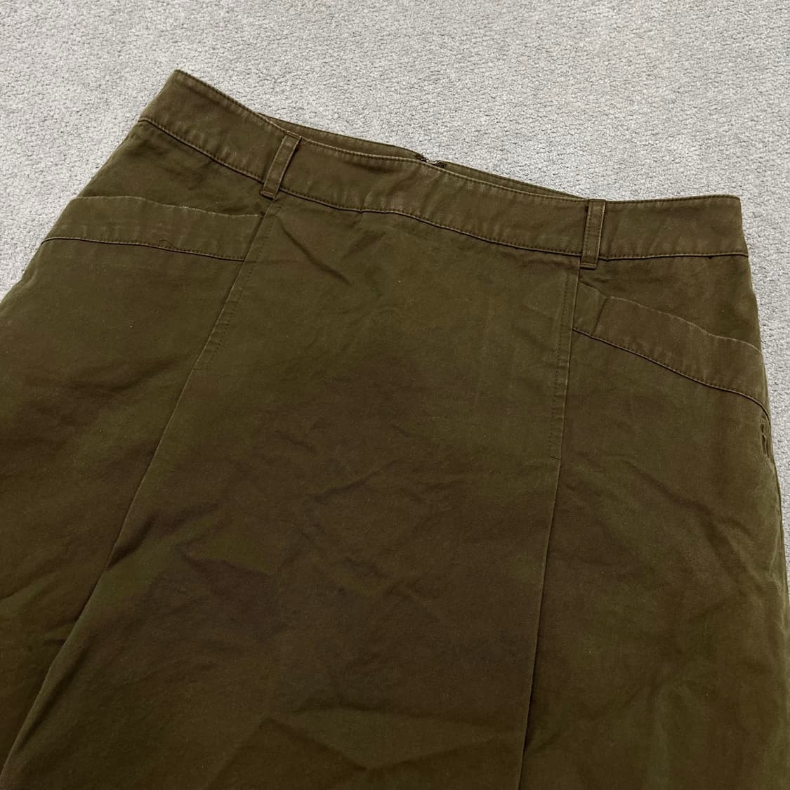 M 헤지스 코튼 카키 스커트 상품이미지2