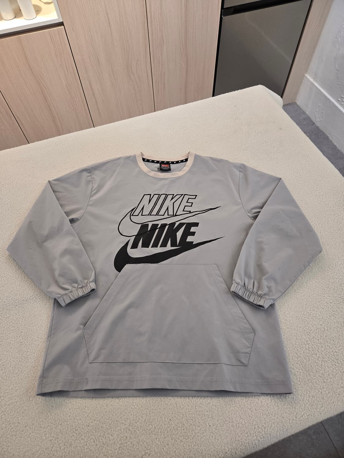 나이키 빅로고 포켓 긴팔 그레이 아노락 M 상품이미지2