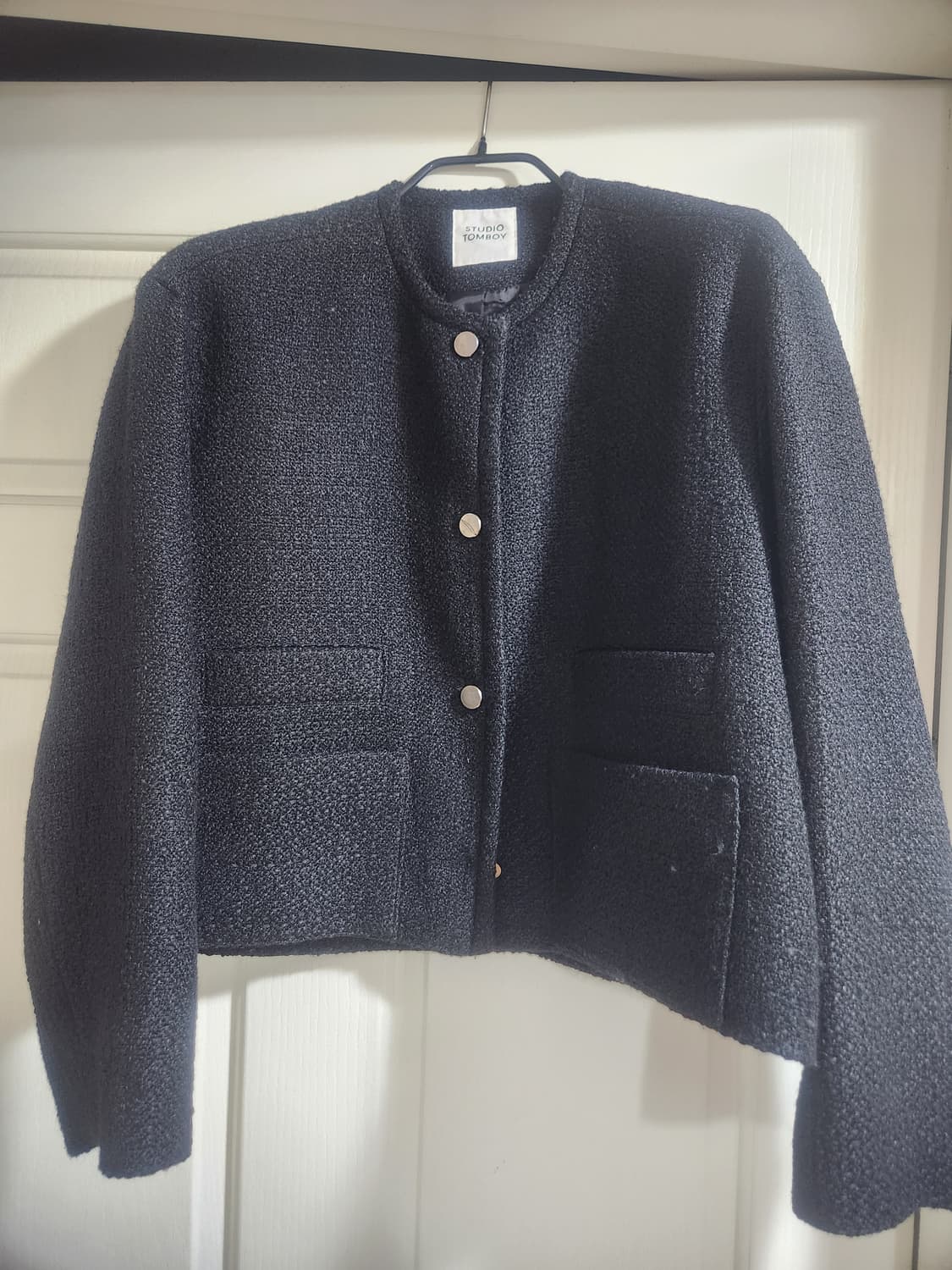 스튜디오 톰보이 트위드 자켓 블랙 상품이미지1