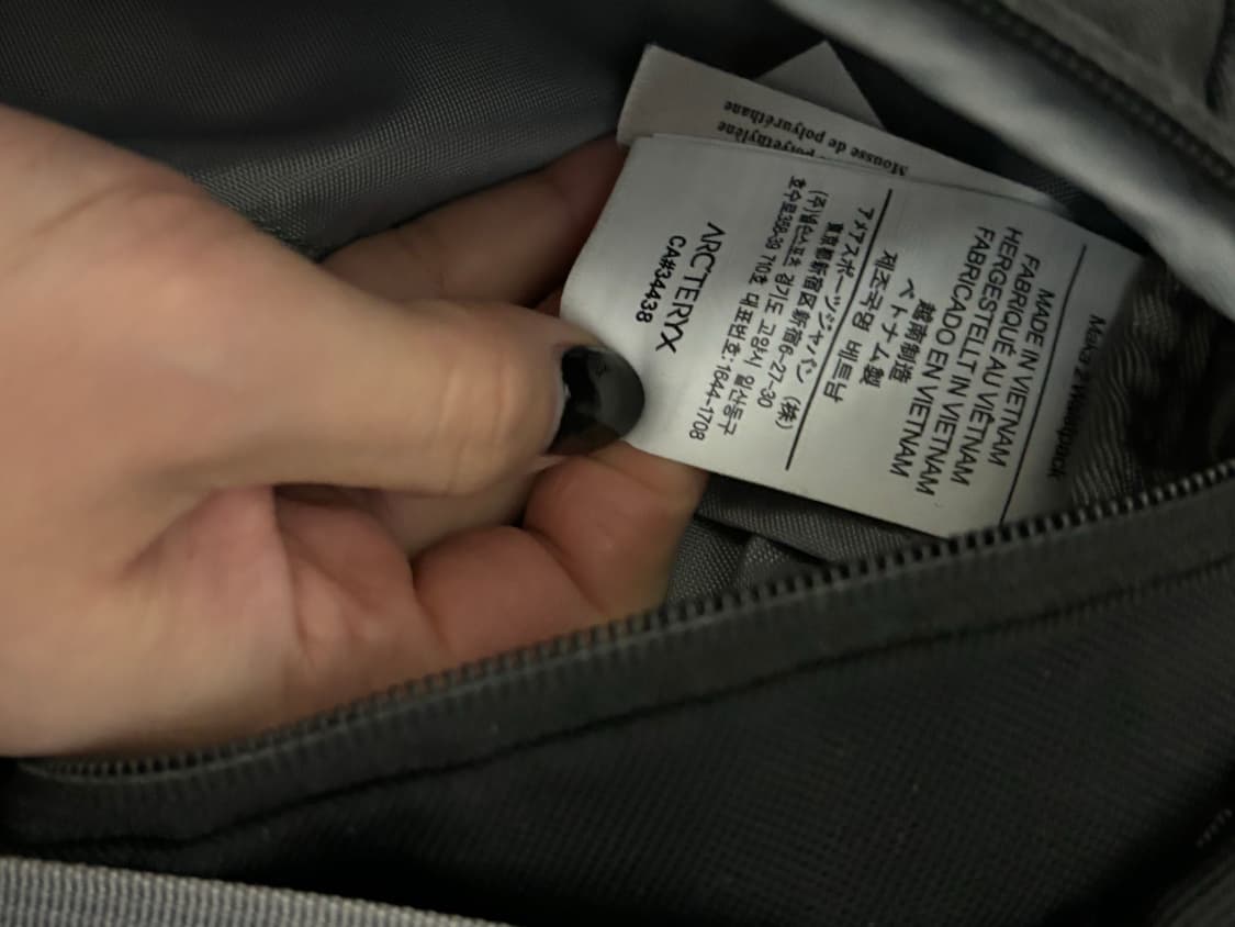 아크테릭스 백 가방 블랙, 그레이 상품이미지8