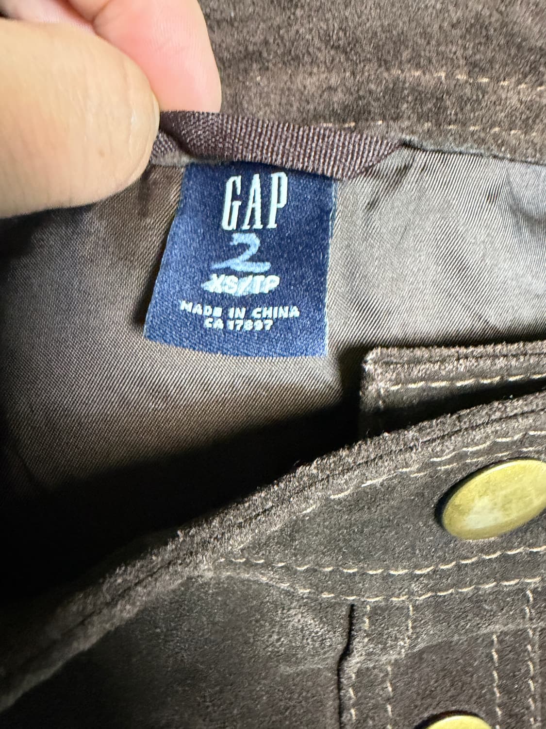 애프터먼데이 빈티지 Gap 갭 리얼 스웨이드 스커트 브라운 상품이미지4