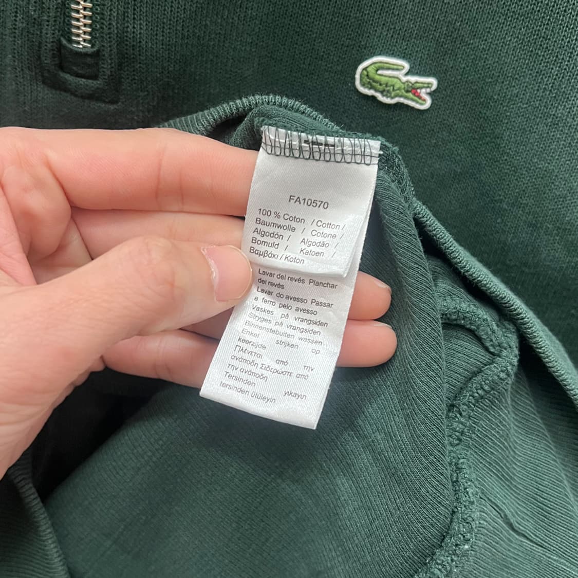 라코스테 베이직 하프집업 스웨터 S 상품이미지4