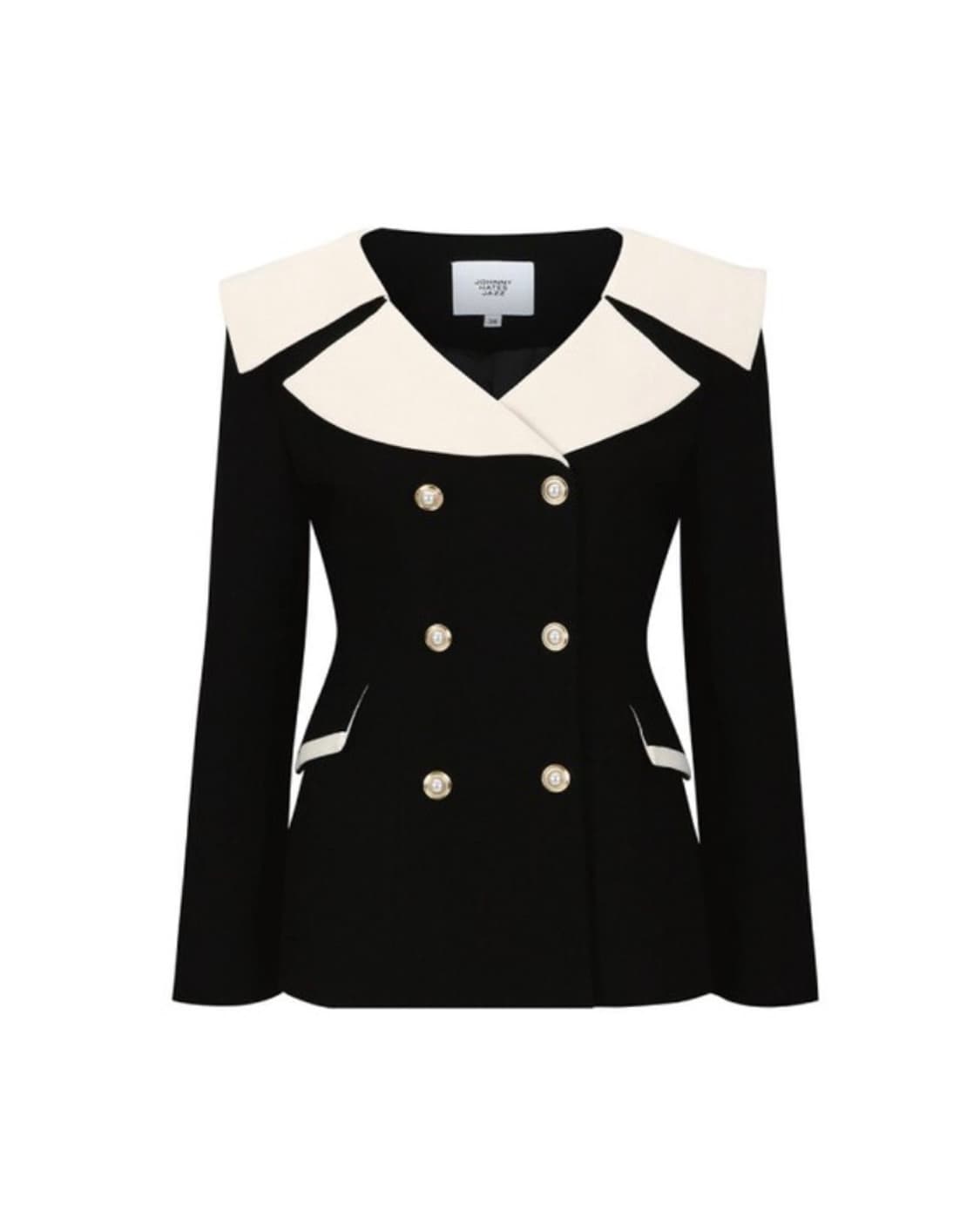 택O) 쟈니헤잇재즈 화이트 카라 슬림 자켓 상품이미지1