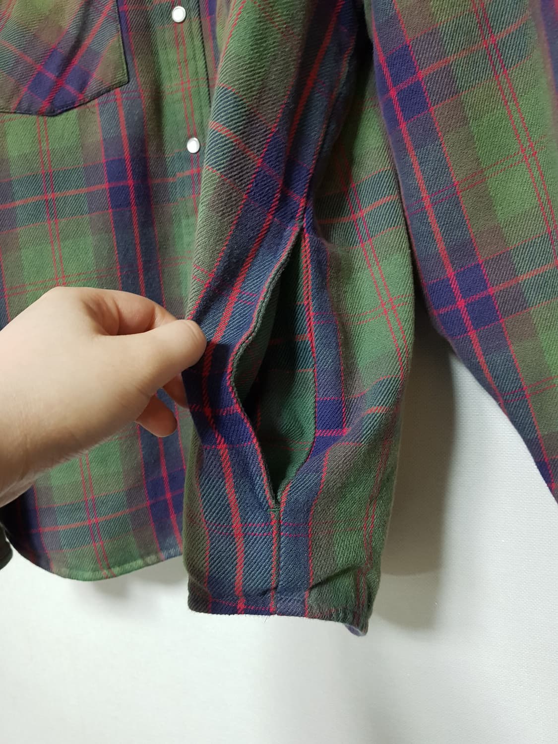 슈프림 퀼티드 플란넬 셔츠 자켓 그린 24SS 상품이미지4