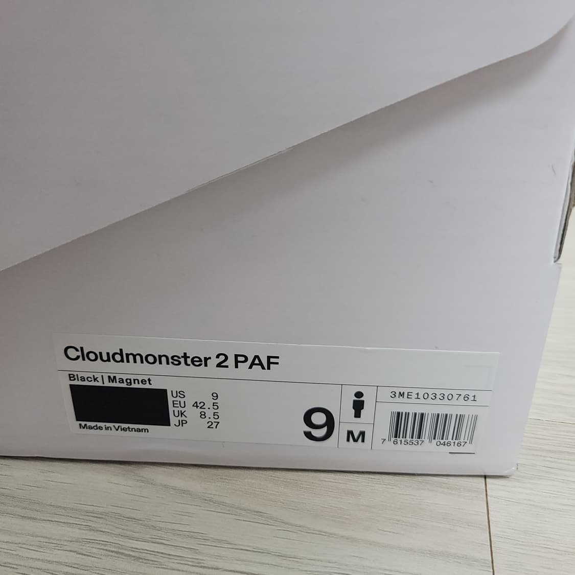 [285]<초S급> 온러닝x파프PAF 클라우드몬스터2 블랙 280290 상품이미지9