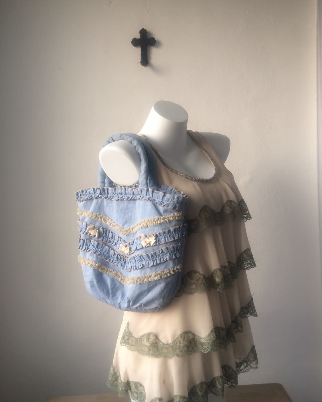 Frill point tote bag 상품이미지5