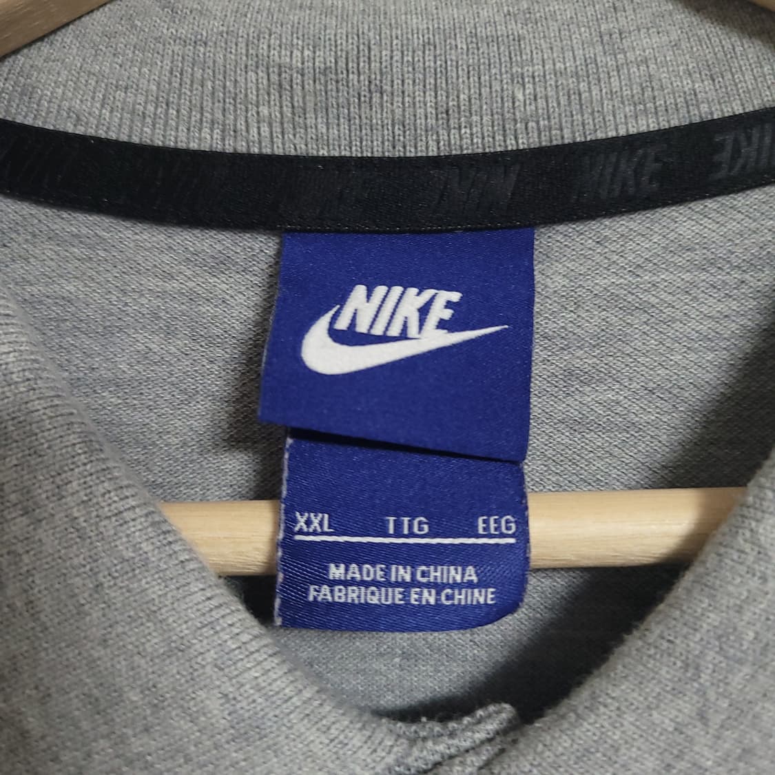 (XXL) NIKE 나이키 빅사이즈 그레이 반팔 카라 티셔츠 상품이미지3