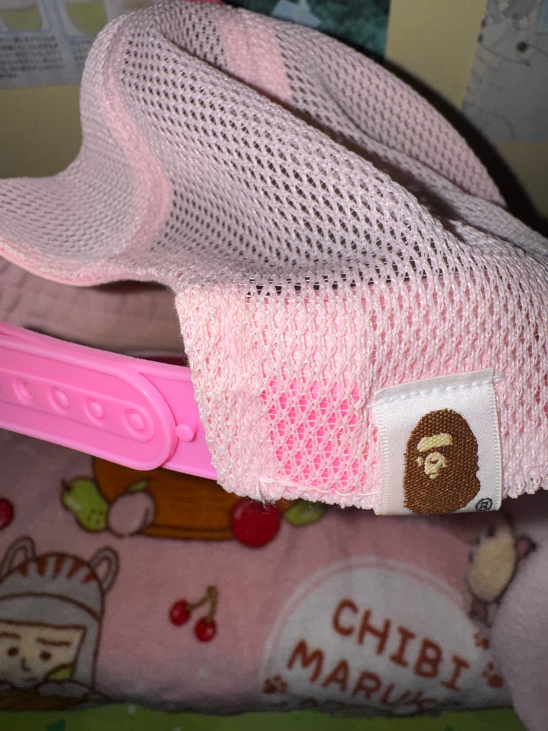 베이프 스타 메쉬 캡 모자 핑크 상품이미지2