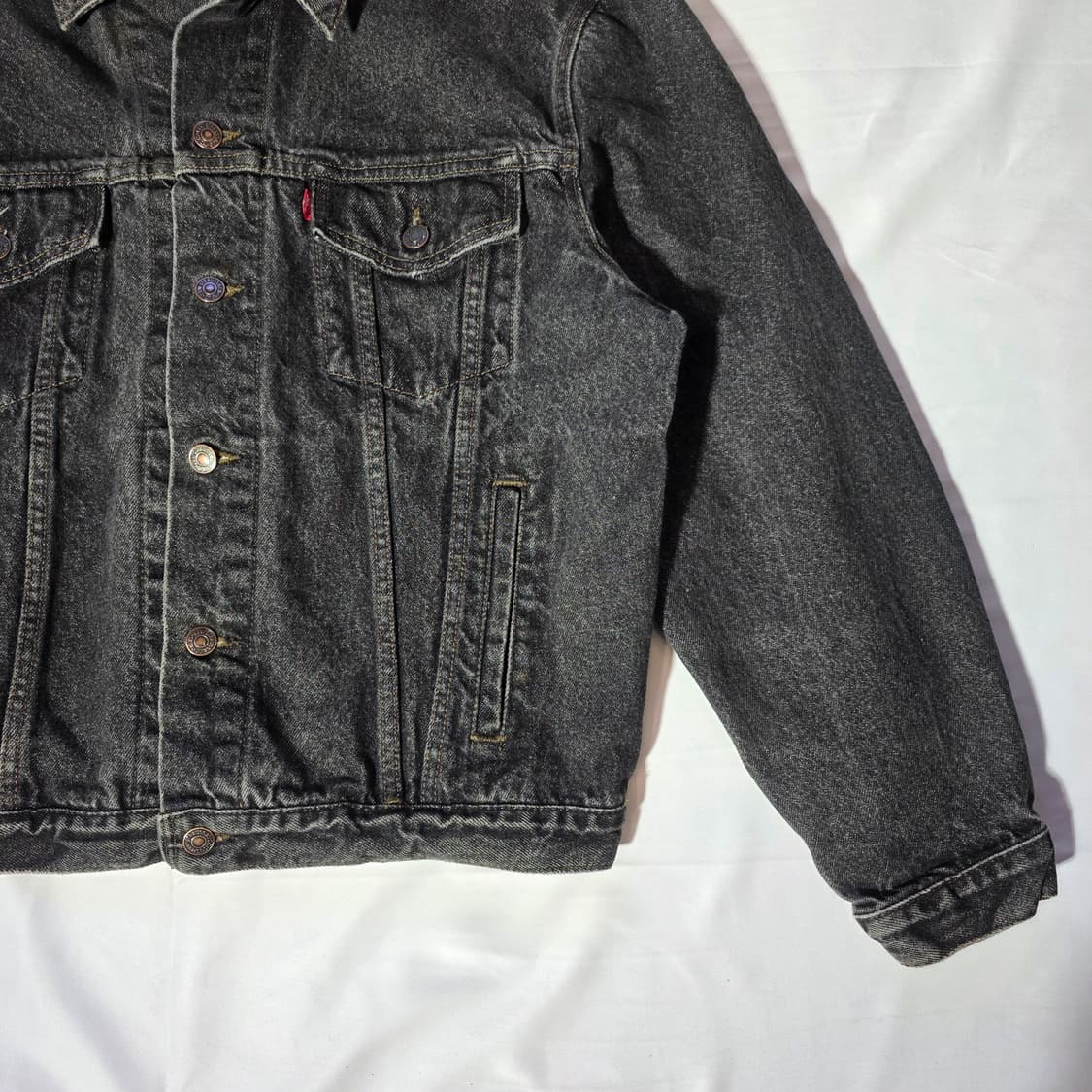 [XL]90s 리바이스 70503-02 블랙 트러커 자켓 상품이미지4