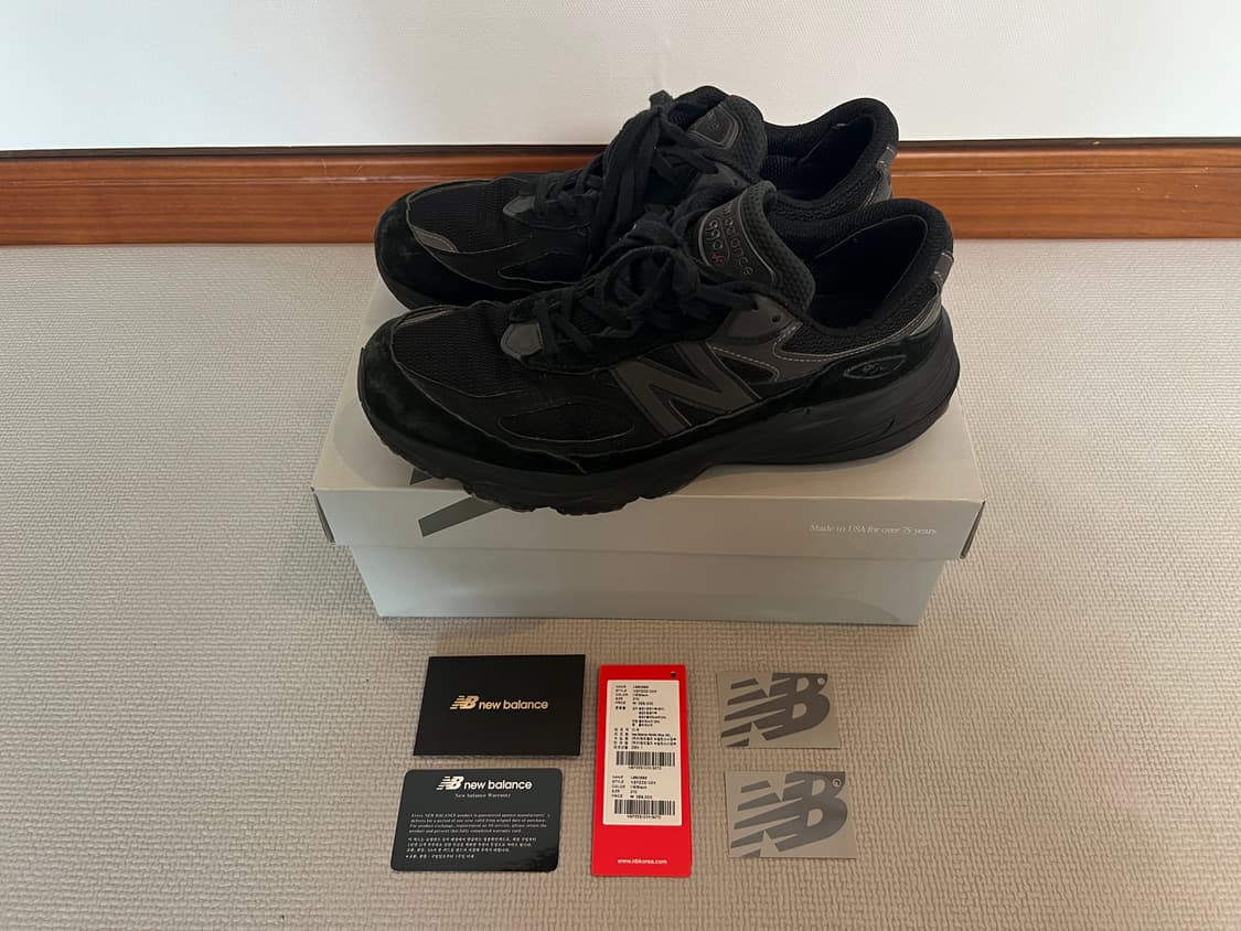 무료배송 - Made in USA 뉴발란스 990v6(트리플블랙) 270 상품이미지1