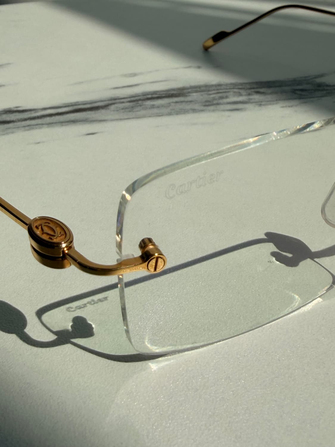 Cartier CT0367S 002 XL 무테 안경 상품이미지7