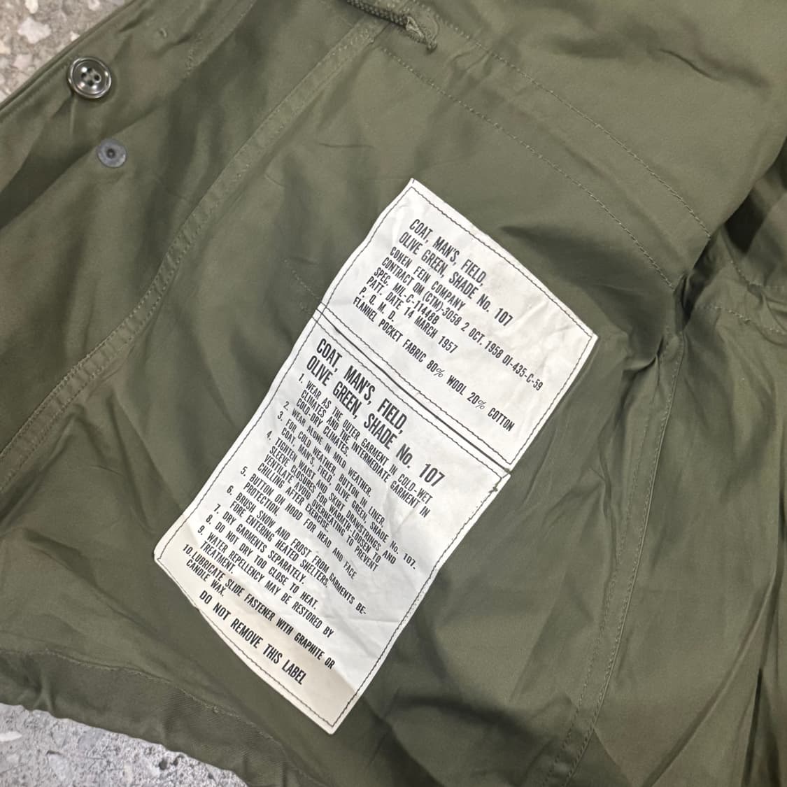 미군 오리지날 M-65 피쉬테일 개파카 M 상품이미지5