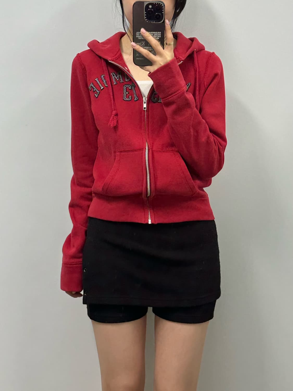 아베크롬비 y2k 와투케 레드 후드집업 상품이미지1