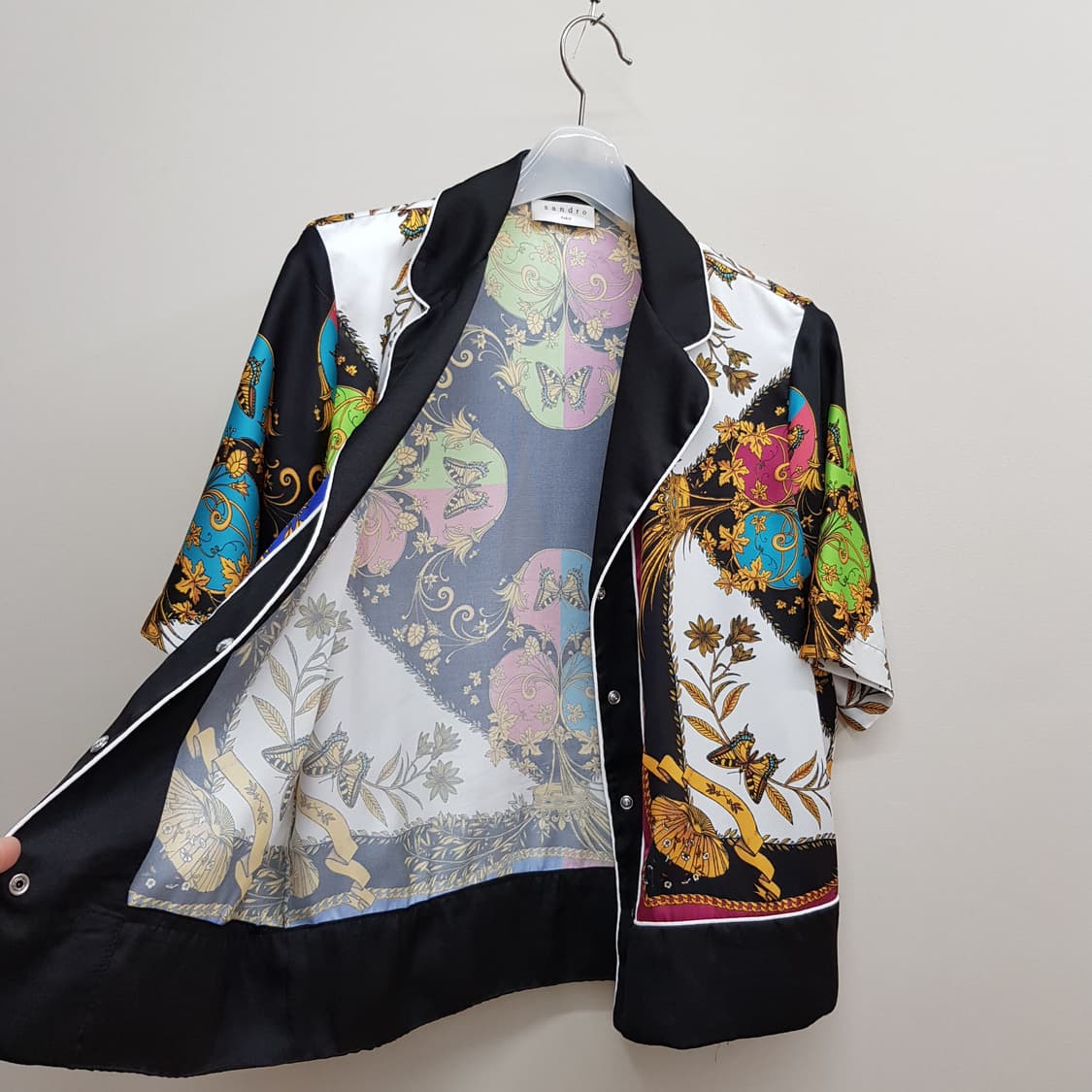 산드로 Sandro 멀티컬러 오픈카라 셔츠 1사이즈 상품이미지6