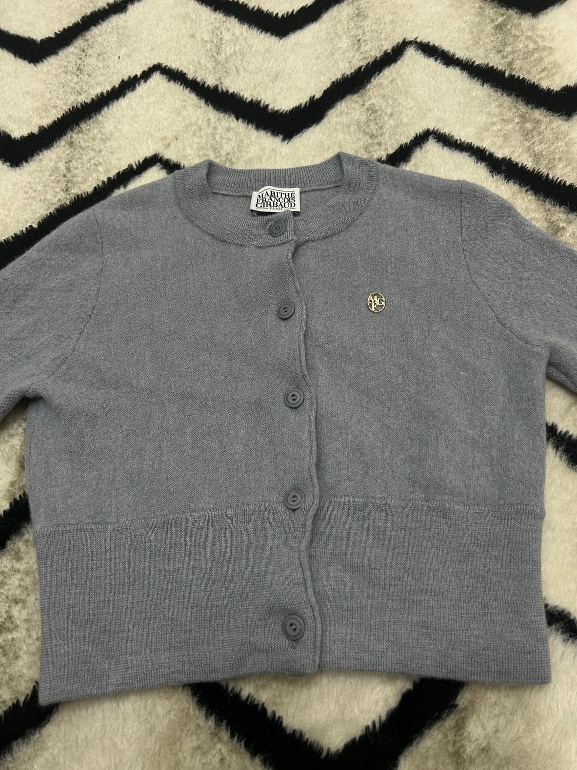 [Free]마리떼 프랑소와저버 크롭 울 가디건/그레이 상품이미지4