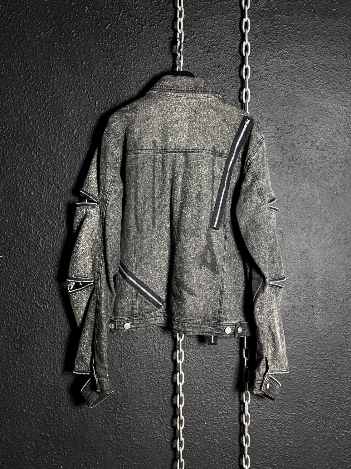 MAD PUNKS – Acid Wash Multi-Zip Denim JK 상품이미지5