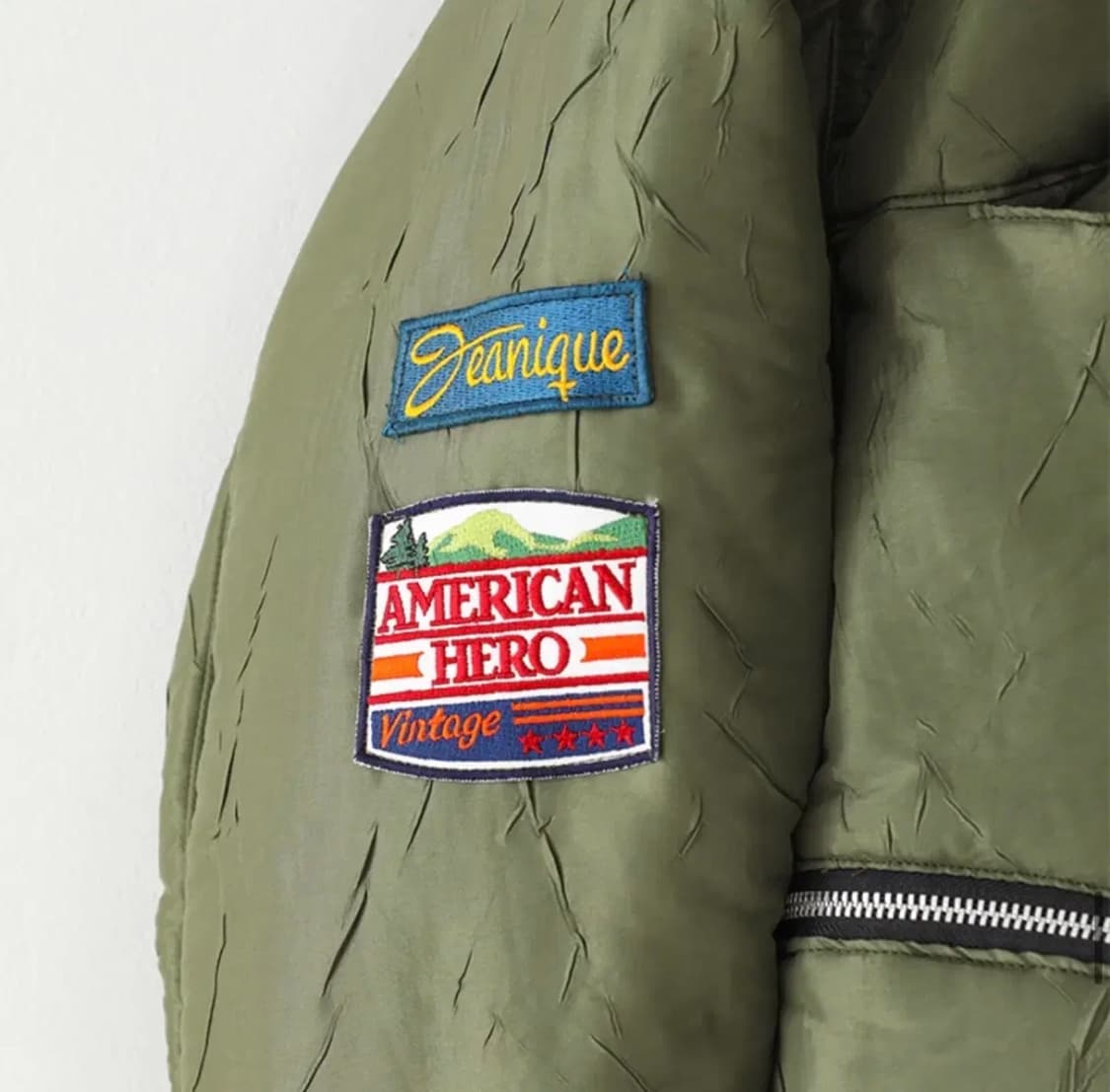 [새제품/50] 블루썬플라워 라쿤 트리밍 봄버 패딩 점퍼 상품이미지5