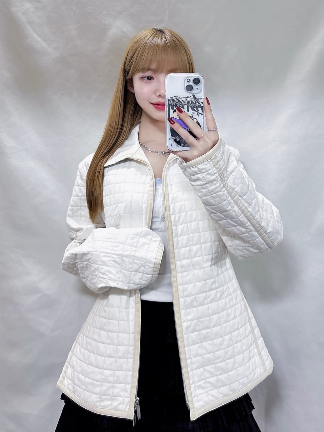 버버리 정품 투웨이 화이트 퀼팅 자켓  상품이미지1