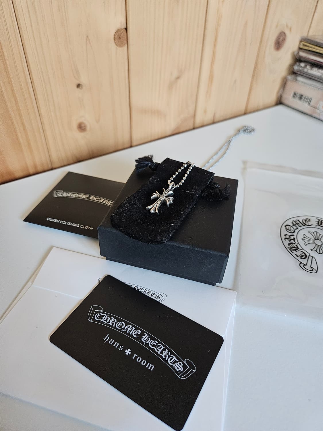 [한스룸 풀구성] 크롬하츠 풀 파베 다이아 에프터 타이니 크로스 상품이미지1