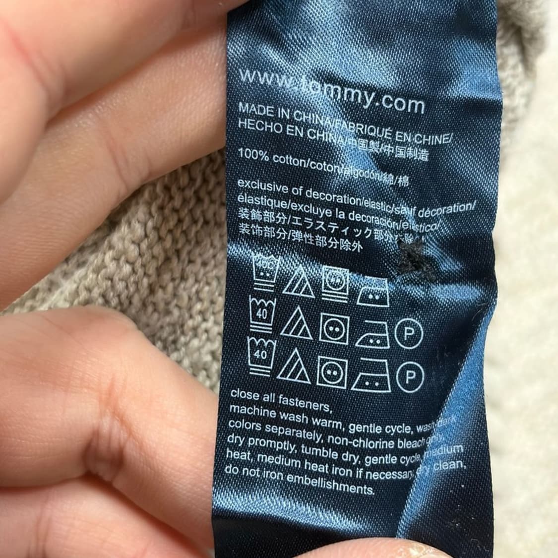 타미힐피거 브이넥 니트 가디건 v1654 상품이미지6