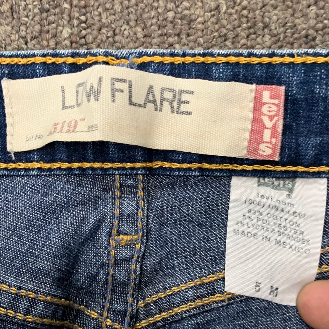 [30] 리바이스 519 로우라이즈 플레어 부츠컷 데님팬츠 상품이미지5